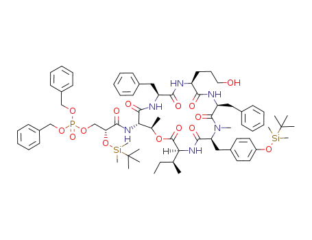 C<sub>72</sub>H<sub>101</sub>N<sub>6</sub>O<sub>15</sub>PSi<sub>2</sub>