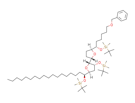 (2R,3R,5S,2'S,5'S)-5'-[(S)-6-Benzyloxy-1-(tert-butyl-dimethyl-silanyloxy)-hexyl]-3-(tert-butyl-dimethyl-silanyloxy)-5-[(S)-1-(tert-butyl-dimethyl-silanyloxy)-octadecyl]-octahydro-[2,2']bifuranyl
