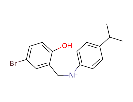 Molecular Structure of 763131-37-9 (4-BROMO-2-[(4-ISOPROPYLANILINO)METHYL]BENZENOL)