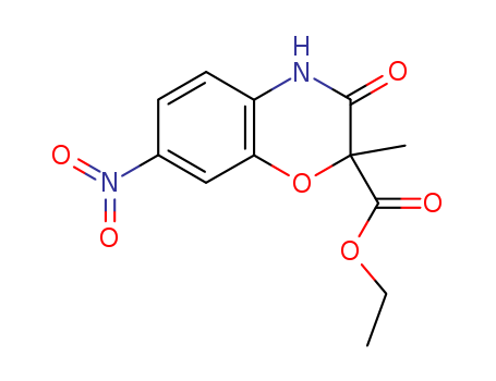 2H-1,4-Benzoxazine-2-carboxylic acid, 3,4-dihydro-2-methyl-7-nitro-3-oxo-, ethyl ester