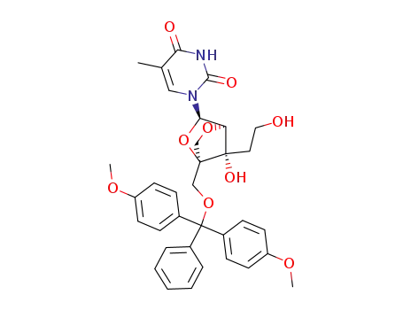 (1R,3R,4R,7S)-1-(4,4'-dimethoxytrityl)oxymethyl-7-hydroxy-7-(2-hydroxyethyl)-3-(thymin-1-yl)-2,5-dioxabicyclo[2.2.1]heptane
