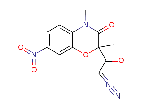 Molecular Structure of 386214-83-1 (2H-1,4-Benzoxazin-3(4H)-one, 2-(diazoacetyl)-2,4-dimethyl-7-nitro-)