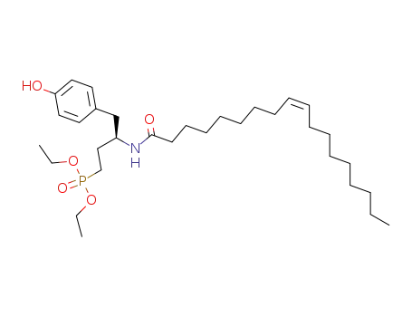 Phosphonic acid,
[(3R)-4-(4-hydroxyphenyl)-3-[[(9Z)-1-oxo-9-octadecenyl]amino]butyl]-,
diethyl ester