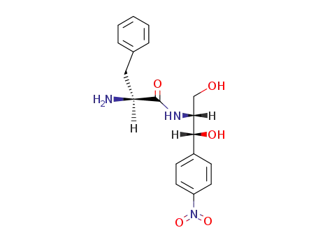 Molecular Structure of 7447-49-6 (Benzenepropanamide,
a-amino-N-[2-hydroxy-1-(hydroxymethyl)-2-(4-nitrophenyl)ethyl]-)