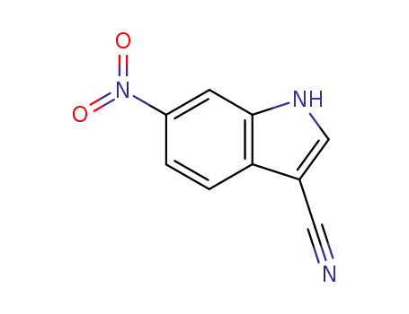 Molecular Structure of 4769-99-7 (1H-Indole-3-carbonitrile, 6-nitro-)