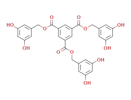 Molecular Structure of 373603-05-5 (1,3,5-Benzenetricarboxylic acid, tris[(3,5-dihydroxyphenyl)methyl] ester)