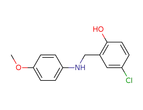 Molecular Structure of 98591-11-8 (4-chloro-2-{[(4-methoxyphenyl)amino]methyl}phenol)