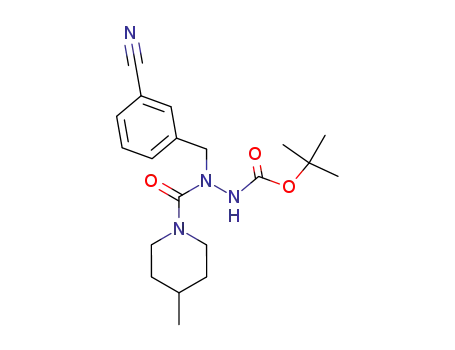 tert-butyl 2-(3-cyanobenzyl)-2-[(4-methyl-1-piperidinyl)carbonyl]hydrazinecarboxylate