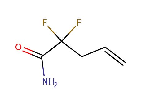 Molecular Structure of 118337-63-6 (4-Pentenamide, 2,2-difluoro-)