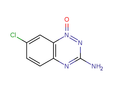 Molecular Structure of 18671-92-6 (3-AMINO-7-CHLORO-1,2,4-BENZOTRIAZINE-1-OXIDE)