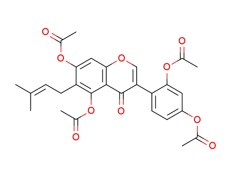4H-1-Benzopyran-4-one,
5,7-bis(acetyloxy)-3-[2,4-bis(acetyloxy)phenyl]-6-(3-methyl-2-butenyl)-