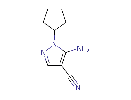 Molecular Structure of 30929-67-0 (5-AMino-1-cyclopentyl-1H-pyrazole-4-carbonitrile)