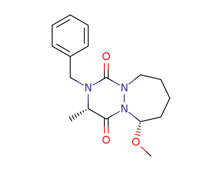 (3S,6S)-2-benzyl-6-methoxy-3-methylhexahydro-1H-[1,2,4]triazino[1,2-a][1,2]diazepine-1,4(6H)-dione