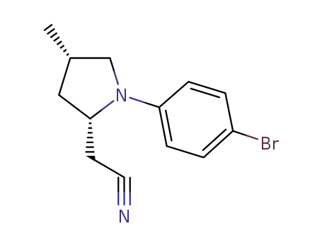 2-((2S,4S)-1-(4-bromophenyl)-4-methylpyrrolidin-2-yl)acetonitrile