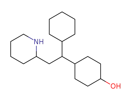 Molecular Structure of 917877-73-7 (cis-4-[1-(Cyclohexyl)-2-(2-piperidinyl)ethyl]cyclohexanol)