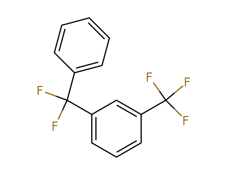 Molecular Structure of 105501-66-4 (Benzene, 1-(difluorophenylmethyl)-3-(trifluoromethyl)-)