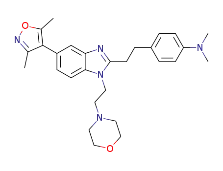 4-(2-{5-(3,5-dimethyl-1,2-oxazol-4-yl)-1-[2-(morpholin-4-yl)ethyl]-1H-benzimidazol-2-yl}ethyl)-N,N-dimethylaniline