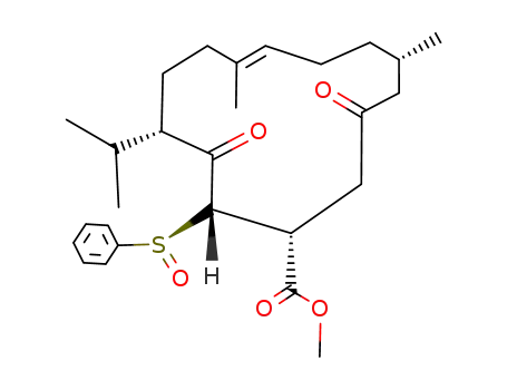 7-Cyclotetradecene-1-carboxylic acid,
7,11-dimethyl-4-(1-methylethyl)-3,13-dioxo-2-[(R)-phenylsulfinyl]-, methyl
ester, (1R,2S,4S,7E,11S)-