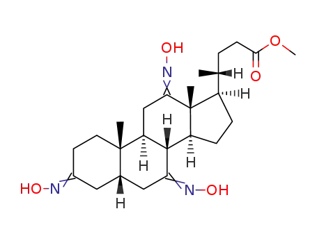 Molecular Structure of 223919-43-5 (3,7,12-tris-hydroxyimino-5β-cholanoic acid-(24)-methyl ester)