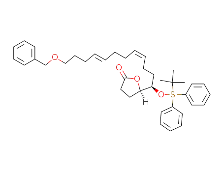 (R)-5-[(4Z,8E)-(R)-12-Benzyloxy-1-(tert-butyl-diphenyl-silanyloxy)-dodeca-4,8-dienyl]-dihydro-furan-2-one