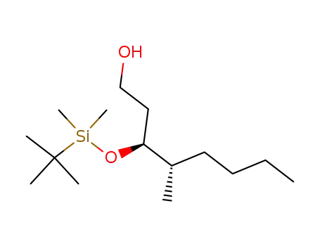 Molecular Structure of 872369-19-2 ((3S,4S)-3-(tert-butyldimethylsilyloxy)-4-methyloctan-1-ol)