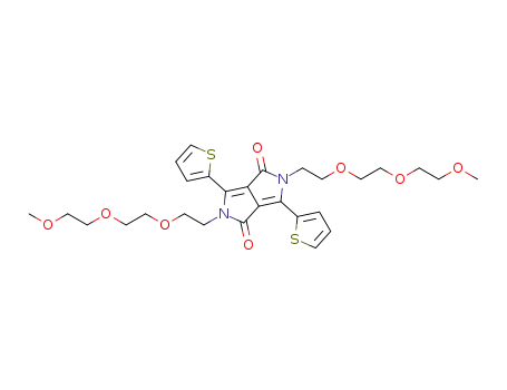 Molecular Structure of 1296131-04-8 (2,5-bis(2-(2-(2-Methoxyethoxy)ethoxy)ethyl)-3,6-di(thiophen-2-yl)pyrrolo[3,4-c]pyrrole-1,4(2H,5H)-dione)