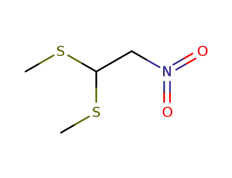 Molecular Structure of 66031-28-5 (Ethane, 1,1-bis(methylthio)-2-nitro-)