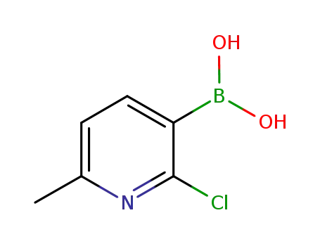 Molecular Structure of 536693-95-5 (2-CHLORO-6-METHYLPYRIDINE-3-BORONIC ACID)