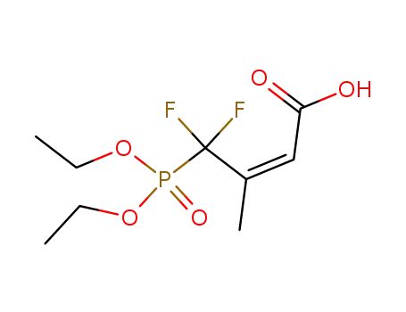 (Z)-4-(Diethoxy-phosphoryl)-4,4-difluoro-3-methyl-but-2-enoic acid