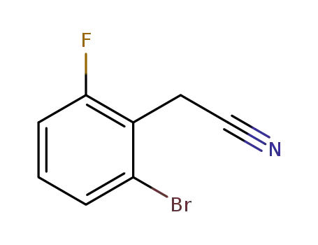 Molecular Structure of 936693-22-0 (2-BroMo-6-fluorophenylacetonitrile, 96%)