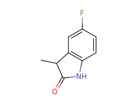 Molecular Structure of 1035805-54-9 (2H-Indol-2-one, 5-fluoro-1,3-dihydro-3-Methyl-)