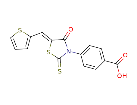4-[4-oxo-5-(2-thienylmethylene)-2-thioxo-1,3-thiazolidin-3-yl]benzoic acid