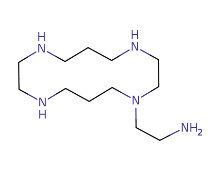 Molecular Structure of 109151-85-1 (1,4,8,11-Tetraazacyclotetradecane-1-ethanamine)