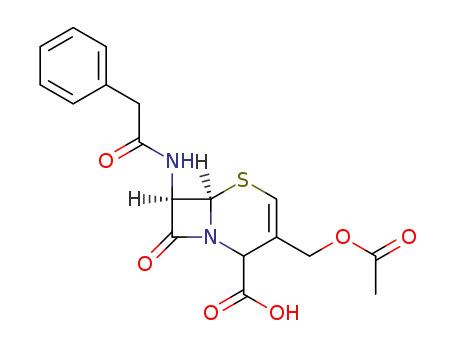 (6<i>R</i>)-3-acetoxymethyl-8-oxo-7<i>t</i>-(2-phenyl-acetylamino)-(6<i>r</i><i>H</i>)-5-thia-1-aza-bicyclo[4.2.0]oct-3-ene-2ξ-carboxylic acid
