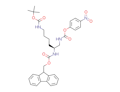[5-(9<i>H</i>-fluoren-9-ylmethoxycarbonylamino)-6-(4-nitro-phenoxycarbonylamino)-hexyl]-carbamic acid <i>tert</i>-butyl ester