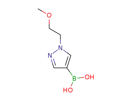 Molecular Structure of 847818-59-1 (1-(2-methoxyethyl)-1H-pyrazol-4-ylboronic acid)