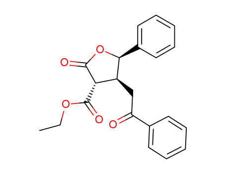Molecular Structure of 453537-89-8 (ethyl 2-oxo-4-(2-oxo-2-phenylethyl)-5-phenyltetrahydro-3-furancarboxylate)