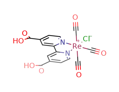 Molecular Structure of 116840-69-8 (Re(CO)3(Cl)(2,2'-bipyridine-4,4'-carboxylate))