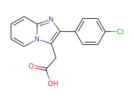 Molecular Structure of 17745-06-1 (2-(4-Chlorophenyl)imidazo[1,2-a]pyridine-3-acetic acid)