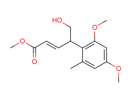 2-Pentenoic acid, 4-(2,4-dimethoxy-6-methylphenyl)-5-hydroxy-, methyl
ester, (E)-