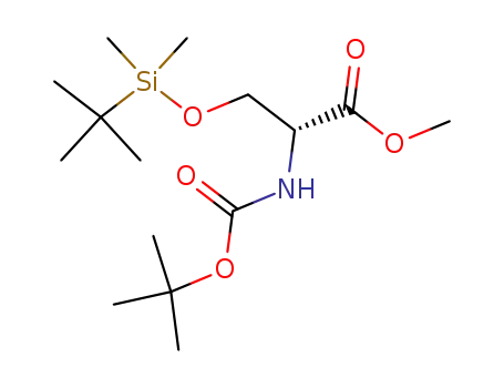 D-Serine,
N-[(1,1-dimethylethoxy)carbonyl]-O-[(1,1-dimethylethyl)dimethylsilyl]-,
methyl ester