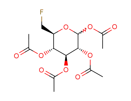 Molecular Structure of 31337-78-7 (TETRA-O-ACETYL-6-DEOXY-6-FLUORO-D-GLUCOPYRANOSE)