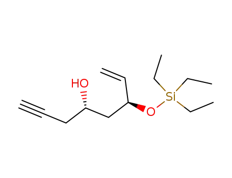 Molecular Structure of 444883-29-8 ((4S,6S)-6-[(triethylsilyl)oxy]-7-octen-1-yn-4-ol)