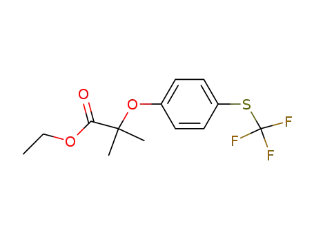 Molecular Structure of 26002-56-2 (ethyl 2-methyl-2-{4-[(trifluoromethyl)sulfanyl]phenoxy}propanoate)