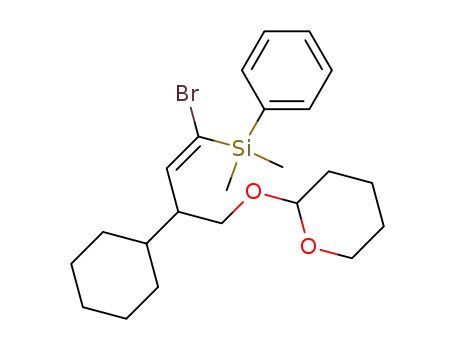 Molecular Structure of 460752-58-3 ((E)-4-bromo-2-cyclohexyl-4-dimethylphenylsilyl-1-(2-tetrahydropyranyloxy)-3-butene)