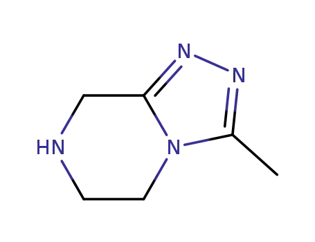 Molecular Structure of 886886-04-0 (3-METHYL-5,6,7,8-TETRAHYDRO-[1,2,4]TRIAZOLO[4,3-A]PYRAZINE)