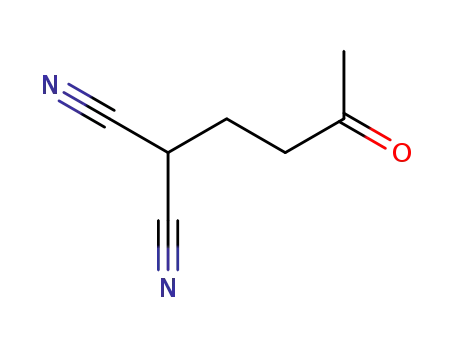 Molecular Structure of 136634-48-5 (Propanedinitrile, (3-oxobutyl)- (9CI))