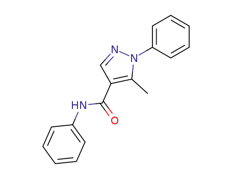 Molecular Structure of 109466-44-6 (5-methyl-N,1-diphenyl-1H-pyrazole-4-carboxamide)