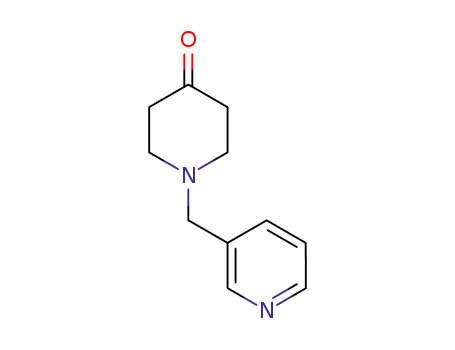 Molecular Structure of 41661-57-8 (1-((Pyridin-3-yl)methyl)piperidin-4-one)