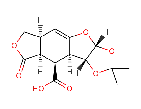 <1,2-O-isopropylidene-β-L-threo-tetrofurano>-<3,4-f>-(3S,4S,5R)-4-carboxy-3-(hydroxymethyl)cyclohexene-5-carboxylic acid 3,4-lactone